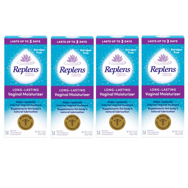 Replens Long-Lasting Vaginal Moisturizer with Reusable Applicator, 14 Count - 4 Pack