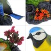 Tipmant Cute Electronic Birds Toys Pets Simulation Realistic Move Chirp Electric Office Home Desk Decor Decoration Kids Birthday Gifts (Blue & Yellow)