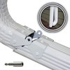 Zip Hinge 1 Pack Plus | Made in The USA Gutter Extension Hinge | Also Includes Clasp, Screws, Magnetic Nutsetter & Instructions | Easy DIY Installation on Any Size Rectangle or Square Downspout