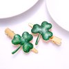St. Patrick’s Day Hair Clips Rhinestone Glitter Green Leaf Hairpins for Women Lucky Shamrock Hair Clips Costume Hair Accessory Holiday Party Gifts (Glitter)