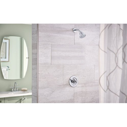 Moen Gibson Chrome Posi-Temp Pressure-Balancing Modern Shower Handle Trim, T2901, (Valve Required - Sold Separately)