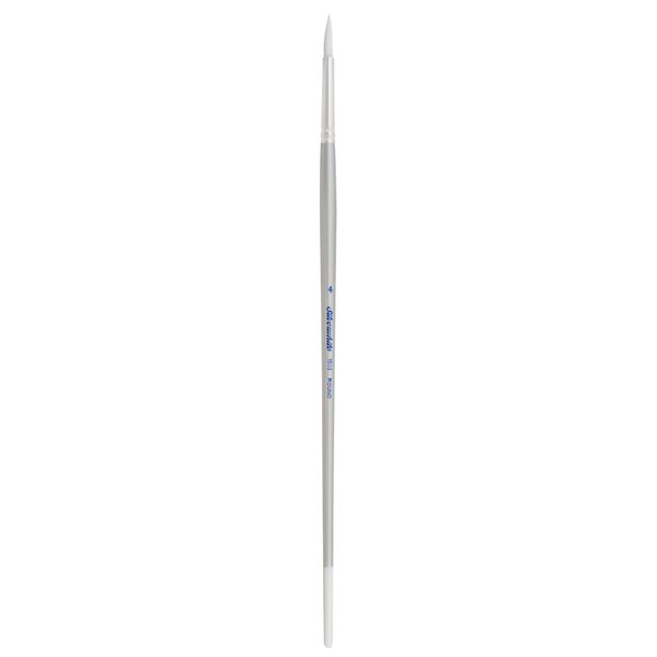Silver Brush Limited 1500 Silverwhite Round Brush, Watercolor, Acrylics, Gouache, or Oil Brush, Size 4, Long Handle