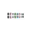 Halloween Press on Nails Short Square MABKJLF Fake Nails Full Cover Nightmare Before Christmas Nails Bad Girl False Nails with Designs Glossy Glue on Nails Artificial Nails for Women Girls 24Pcs