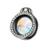 lenoup Glitter Bling Bling Phone Ring Holder,Sparkle Phone Ring Artificial Diamond Kickstand,Rhinestone Cell Phone Finger Ring Grip for Girls Women for Almost All Phones,Pad(Black)