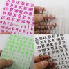 12 Sheet Letters Nail Art Sticker Adhesive Alphabet Nail Stickers Decals Manicure DIY Decoration Fingernails Tattoo Decor for Women Teen Girls Kids (Letters)