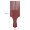2 Pieces Wooden Beard Comb Wood Hair Pick Comb Beard Pick Comb Wooden Hair Picks Long Tooth Detangling Comb for Women Men (Natural Color) (Reddish Brown)