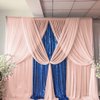 DUOBAO Chiffon Backdrop Curtain 10FTx10FT Peach Shower Curtain Chiffon Backdrop for Wedding Sheer Chiffon Backdrop Curtains 2 Panels 59"x120" Chiffon Fabric Drape for Wedding Party