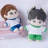 niannyyhouse 10cm 15cm 20cm Plush Doll Clothes Contrast T-Shirt Pants Sportswear Set Soft Stuffed Plush Toy Dress Up Accessories (a4, 15cm)