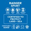 Badger Reef Safe Sunscreen, SPF 40 Sport Mineral Sunscreen, 98% Organic Sunscreen Ingredients, Broad Spectrum, Water Resistant, Zinc Oxide Sunscreen, Unscented, 2.9 fl oz (2 Pack)