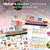 Happy Holiday Seasonal Planner Stickers - 500+ Cute Stickers for Daily Planners – Monthly Events, Halloween, Calendars, Journal, Female Empowerment, Teachers, 6 Water Bottle Stickers Pack