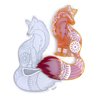 Playing Mold Fox Shape Resin Mold Epoxy Resin Silicone Mold for DIY Pendant Wall Hanging Wall Stickers Decoration Jewelry Desktop Decoration Ornaments