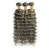 Niciitysi P1B/27 Highlight Bundles Human Hair Highlight Deep Wave Human Hair Bundles Highlight 16 18 20 inch Brazilian Virgin Remy Hair Extensions Two Tone Black Mixed With Blonde Human Hair Bundles
