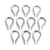 Mtsooning 10PCS Wire Thimble Rigging, M5 Stainless Steel Rope Thimble for 3/16 Inches Diameter Wire Cable