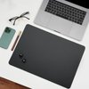 Nekmit Leather Desk Blotter Pad 17 x 12 Inches, Flat, Non-Slip, Waterproof, Black