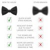 Bow Tie House Boys Classic Pre-Tied Bow Tie Formal Solid Tuxedo (Medium, Black)