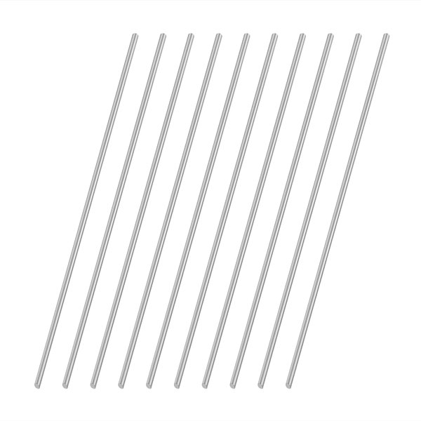 VictorsHome 2mm x 200mm 304 Stainless Steel Round Rod, Metal Solid Shaft Rods Lathe Bar Stock for DIY Crafts Model Car Helicopter Airplane 10pcs