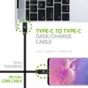 Dual USB-C/PD 60W Fast Charging Cord Compatible with Google Pixel C 32GB Plus 5Gbps Data Transfer for Power Delivery Hi Capacity Charging (White)