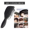 FIXBODY Curved Vent Hair Brush for Blow Drying, Styling and Solon, Detangling Hair Brush for Short Thick Tangles Hair, Both Men and Women, Black
