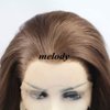 Melody Brown Wigs Long Wavy Wigs Synthetic Brown Lace Front Wigs Heat Resistant Fiber Hair Wig Natural Hairline Wig 6#Color Brown Color 24"