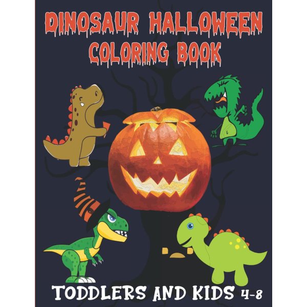 Dinosaur Halloween Coloring Book: Dinosaur coloring book for Toddlers and Kids 3-5, 4-8 | Dinosaur Party