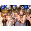 Blue and Black Silver Confetti Balloons,12inch Dark Royal Blue Black Sliver Party Latex Balloons for Boys Video Gaming theme party Birthday Graduation Party Decoration