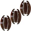 6.5 Inch Interlocking Banana Hair Clip - Set of 3 - Tortoise