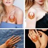 6 Sheets Temporary Fake Tattoos for Men Adults Flying Phoenix Fire Bird Abstract Rising Wing Temporary Fake Tattoo for Women Neck Arm Chest for Woman
