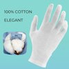 ANSMIO 3 Pairs Cotton Gloves, White Gloves for Dry Hands, Cotton Gloves for Sleeping, Moisturizing Night Gloves, White Gloves 100% Cotton, Size M (3 Pairs)
