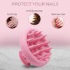 VH VIRGIN HAIR- Scalp Massager for Hair Growth - Scalp Brush, Scalp Scrubber for Hair Care & Hair Loss Treatment. Hair Oil/Serum Massager for Women 100% Silicone. Pink