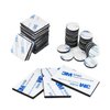 Double Sided Foam Tape Strong Pad Mounting,Black Self-Adhesive Tape Include Square Round and Rectangular(60Pcs)