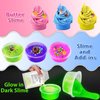 YOPINSAND 12 Cups DIY Slime Kit, Slime Making Kit for Girls, Crystal Clear Slime, Glow in The Dark Slime with Add-ins, Foam Balls, Charms, Slime Party Favors Gift Toys for Kids 3-12