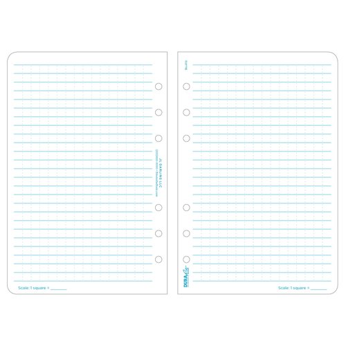 Rite In The Rain Waterproof (DURARITE) Loose Leaf Paper, 4.625" x 7", White, Universal Pattern, 100 Sheet Pack (No. 672)