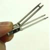 ALL in ONE Double Prong Pin Curl Setting Section Hair Clips Metal Alligator Clips for DIY Craft (Silver - 100pcs)