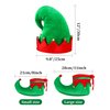 SATINIOR Christmas Santa Elf Shoes and Hat Christmas Red Green Costume Accessory Set (28 cm/ 11 Inch)