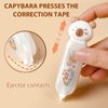 Capybara Stationery Set,Capybara School Supplies,Cute Correction Tape,3-Count Pack of Correction Tape, Easy to Use Applicator with Tear-Resistant Tape for Office or School Supplies (cute)