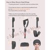 Long Band Head Wrap for Chemo Hair Loss Girls White Black