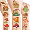 Mushroom Temporary Tattoos Birthday Party Supplies Decorations 96 PCS Tattoos Stickers Super Cute Party Favors Kids Boys Girls Gifts Ideas Classroom School Prizes Themed Baby Shower Christmas