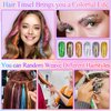 25 Colors Fairy Hair Tinsel Kit 5000 Hair Glitter Strands 48 Inch Heat Resistant Tinsel Hair Extensions Sparkling Shiny Highlights Hair Tinsel with Tools for Christmas Halloween New Year Cosplay Party