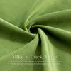 Phantoscope Pack of 2 Velvet Decorative Throw Decorative Pillow Cover Soft Solid Square Cushion Case for Couch Green 18 x 18 inches 45 x 45 cm