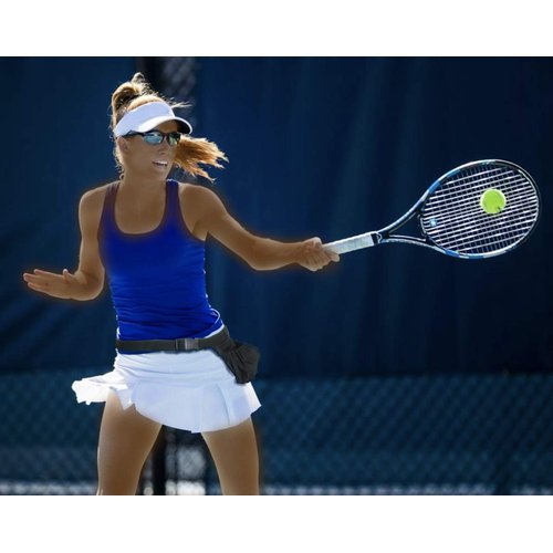 Tennis Ball Holder Bag | SPORTS & TRAVEL HIP PACK - Black | Pickleball Holder | PERFECT TRAVELING AIRPORTS (Tennis Balls, Pickle Balls, iPhone, Keys, Passport) Pocket For Every Purpose (PFEP)