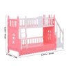 TOYANDONA Dollhouse Mini Bed Miniatures Bunk Bed Small Double Bed Doll Bunk Bed with Ladder Dollhouse Furniture Decoration Accessories DIY Doll House Room Decor