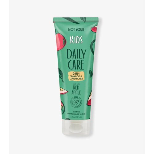 Not Your Mothers Kids Daily Care 2-in-1 Shampoo and Conditioner– Gentle Cleanser & Detangler for All Hair Types,Tear-Free, Red Apple Scent, 98% Naturally Derived, Vegan& Dermatologist Tested, 8 fl oz