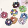 Women Shiny Metallic Scrunchies with zipper pouch tie dye scrunchies for girls secret zipper pocket scrunchies Tie Hidden Pocket scrunchies Hair Bands Soft Stash Hair Elastic Ties for Vsco Girl Stuff