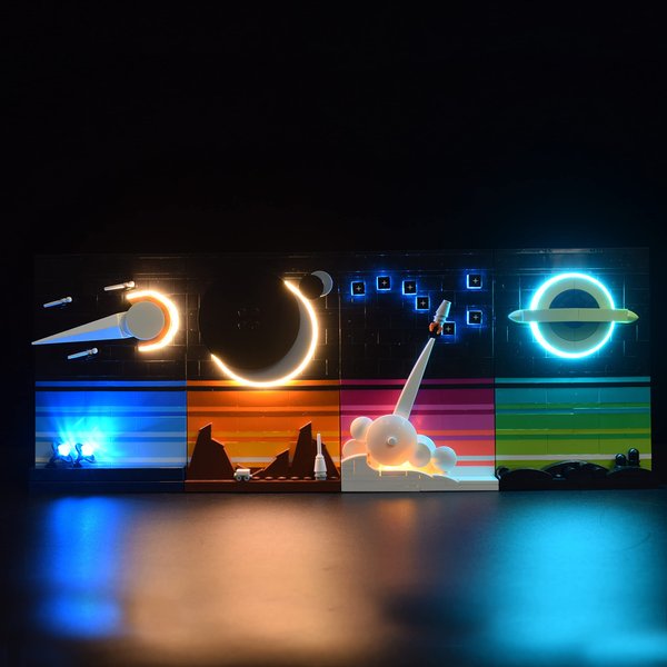 LightGo LED Lighting Kit Designed for Lego 21340 Tales of The Space Age Building Set - Not Include Model (Classic Version)