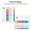 Avery 15 Tab Dividers for 3 Ring Binders, Customizable Table of Contents, Multicolor Tabs, 6 Sets (11197)