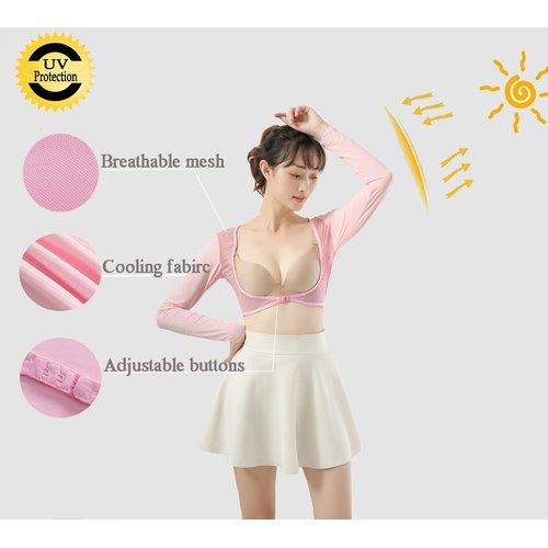 Ciguo Women's Golf Cooling Shawl Outdoor Sun Protection Arm Sleeves