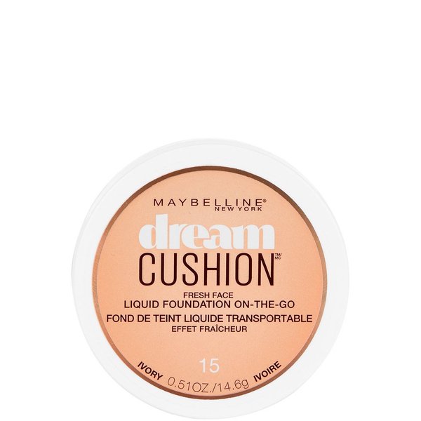 Maybelline New York Dream Cushion Fresh Face Liquid Foundation, Ivory, 0.51 Ounce