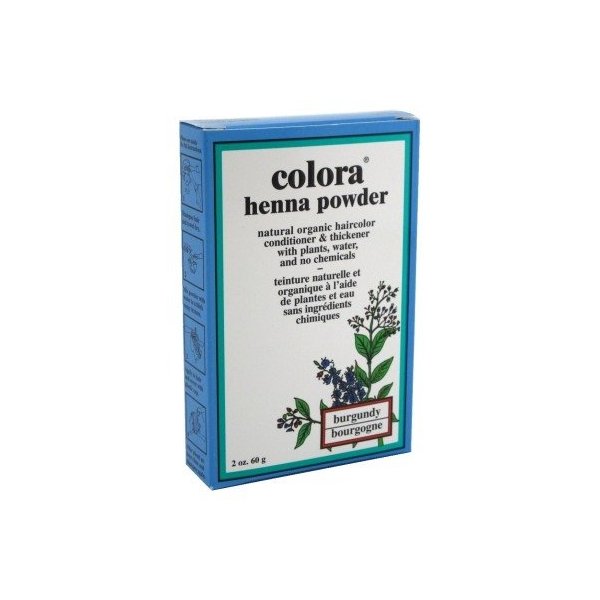 Colora Henna Powder Hair Color Burgundy 2 Ounce (59ml) (3 Pack)