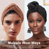 DRESHOW African Turban for Women Knotted Hairwraps Headwraps Ribbed Turban Stretch Jersey Head Scarf Chemo Cancer Cap
