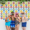 12 Pcs Summer Pool Banners Beach Party Decor Garland Kit Hawaii Summer Beach Hanging Swirl Swimming Ring Paper Cutouts for Tropical Hawaiian Aloha Luau Summer Pool Beach Birthday Favor Party Supplies